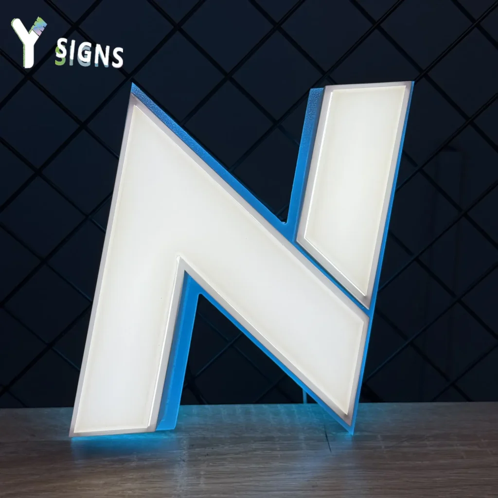 Bottom-Back Lit Letter Signs - Y SIGNS LED product image