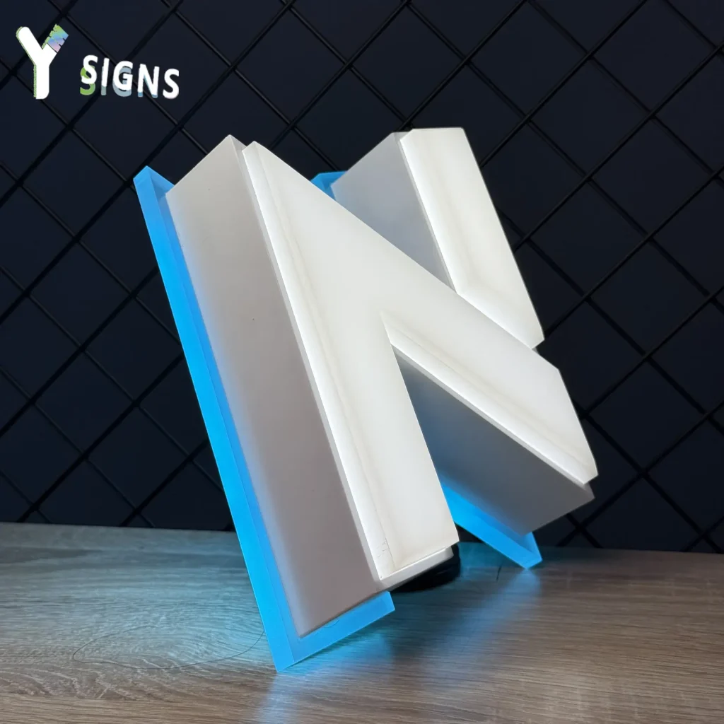 Bottom-Back Lit Letter Signs - Y SIGNS LED product image