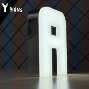 Front-Lit Resin Letter Signs - Y SIGNS LED