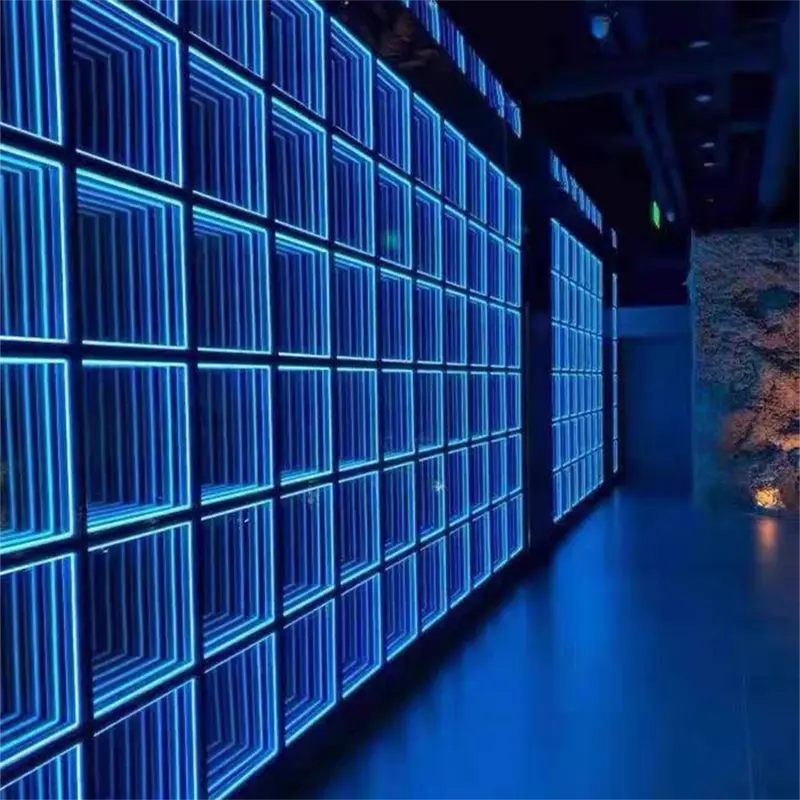 Blue Infinity Mirror Corridor Panels - Y SIGNS LED