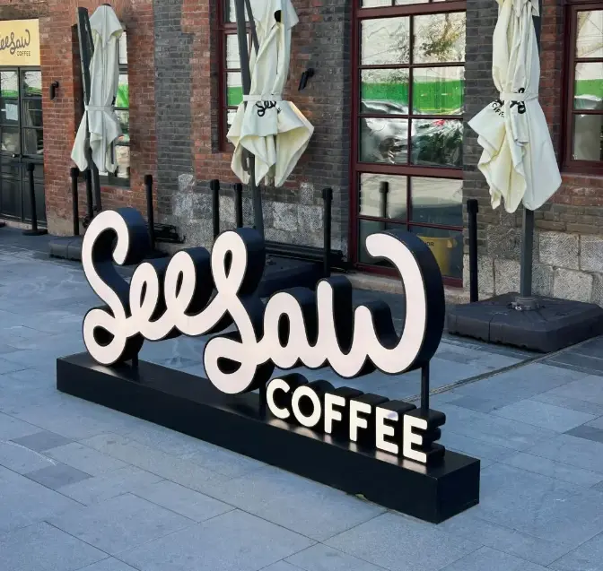 3D Illuminated Cafe Facade Letters - Y SIGNS LED