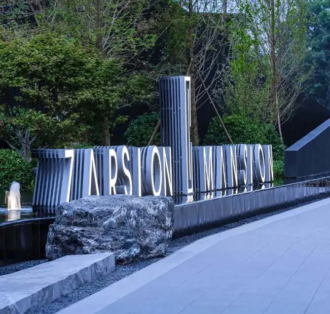 Vertical Slat Metal Facade Letters - Y SIGNS LED