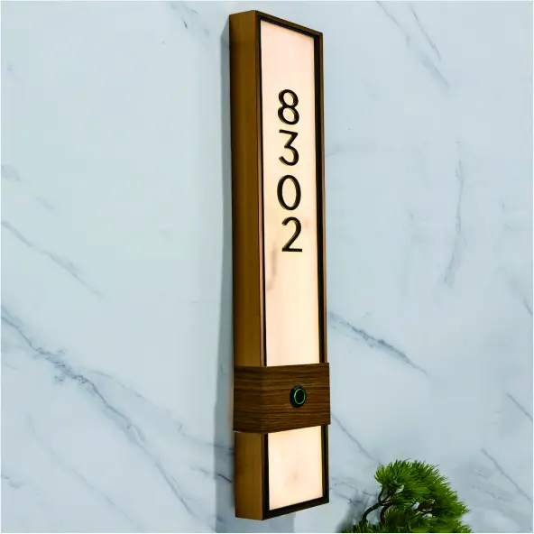 Backlit Room Number Doorplate - Y SIGNS LED