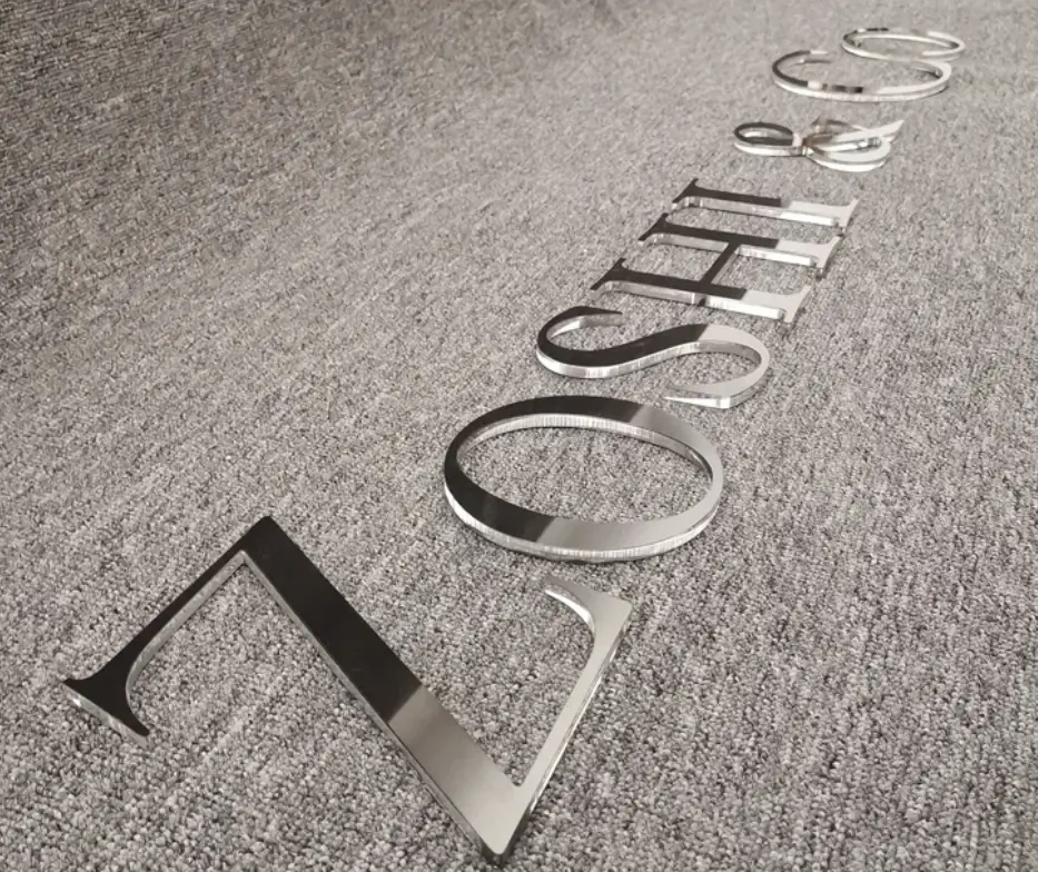 Chrome Acrylic Logo Letters - Y SIGNS LED