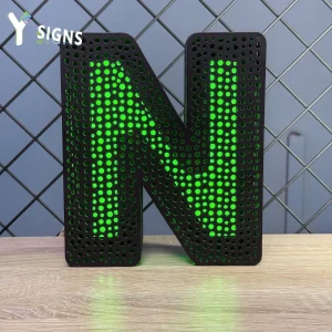 Perforated Illuminated Letter Signs - Y SIGNS LED