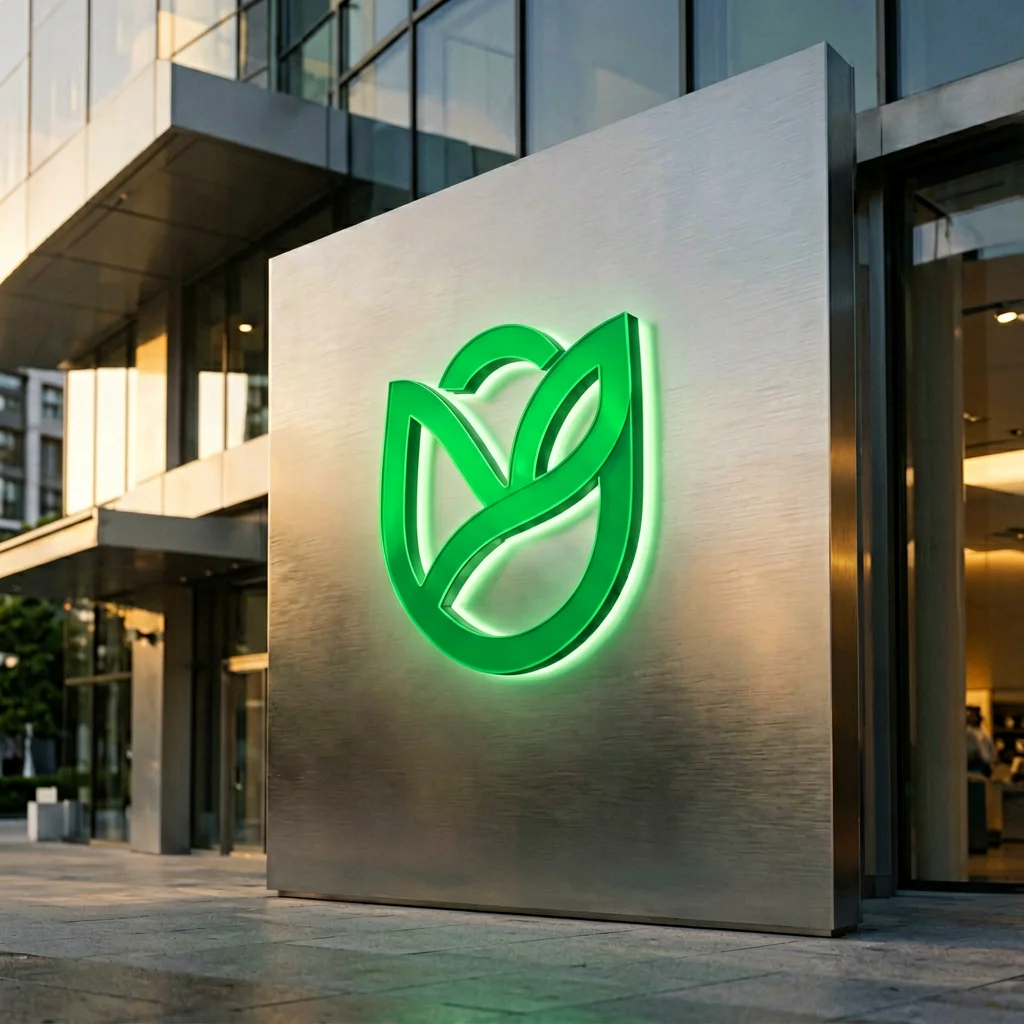 Brand Identity Signage - Scene on commercial building exterior