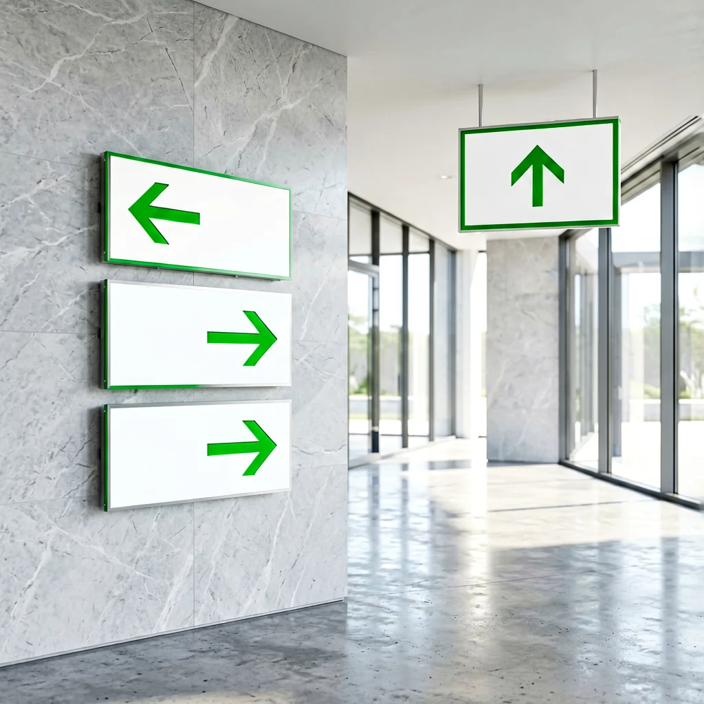 Wayfinding Systems - Comprehensive directional signage system in modern mixed-use development