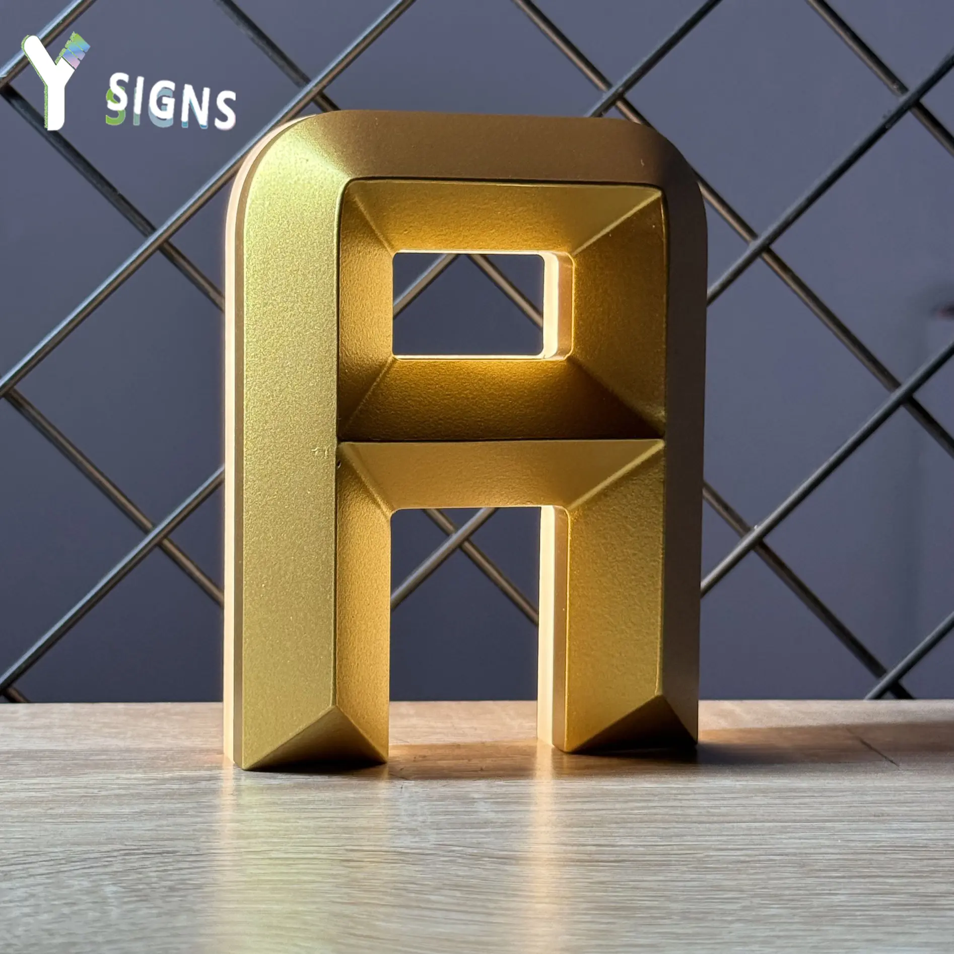 Diamond-Shaped Back-Lit Letter Signs