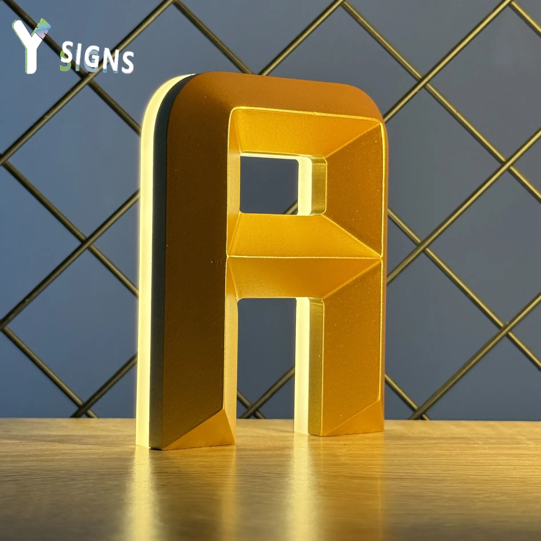 Diamond-Shaped Back-Lit Letter Signs