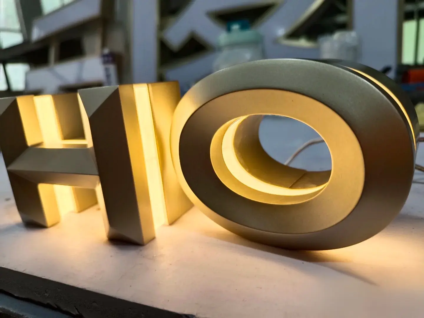 Diamond-Shaped Back-Lit Letter Signs