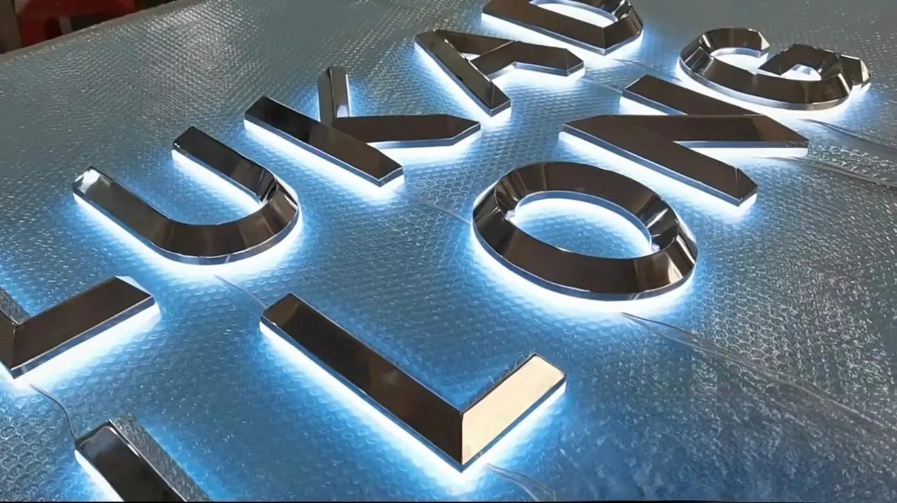 Diamond-Shaped Back-Lit Letter Signs