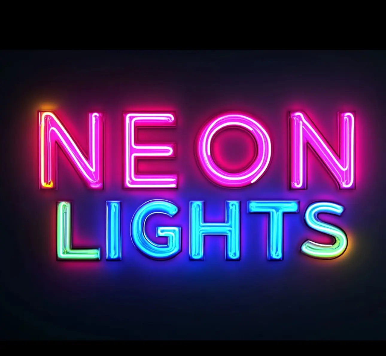 Vintage Neon Letter Signs