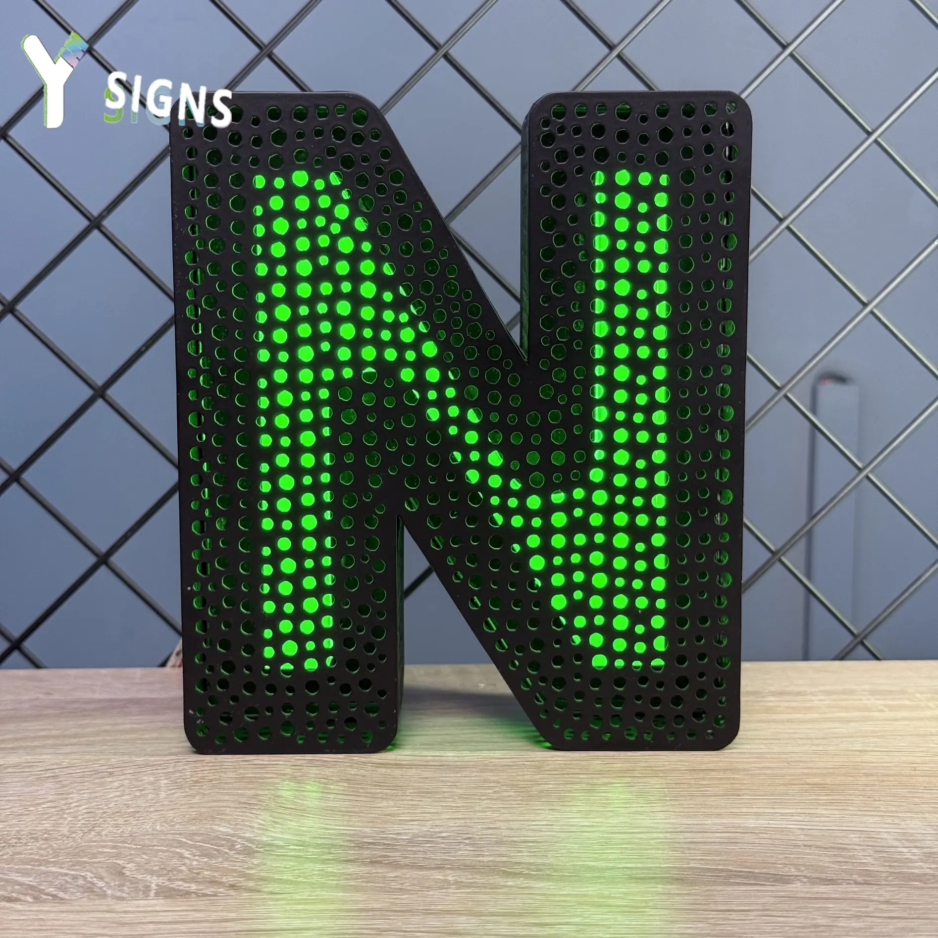 Perforated Illuminated Letter Signs