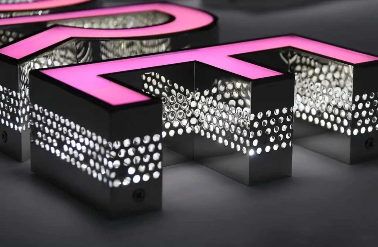 Perforated Illuminated Letter Signs