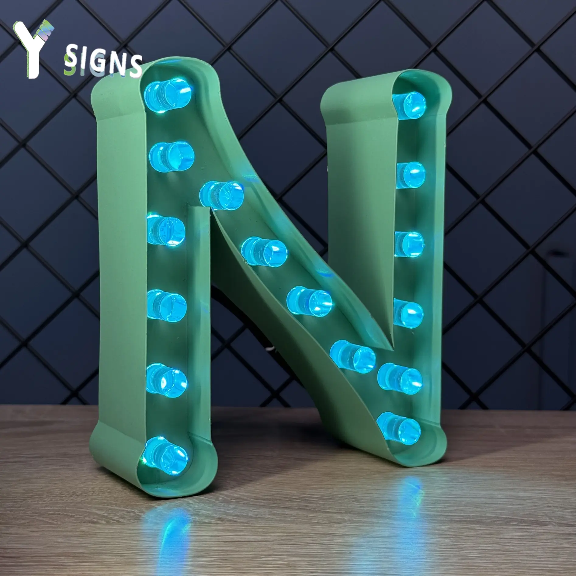 Crystal Pillar Stainless Steel Illuminated Letter Signs - Y SIGNS LED