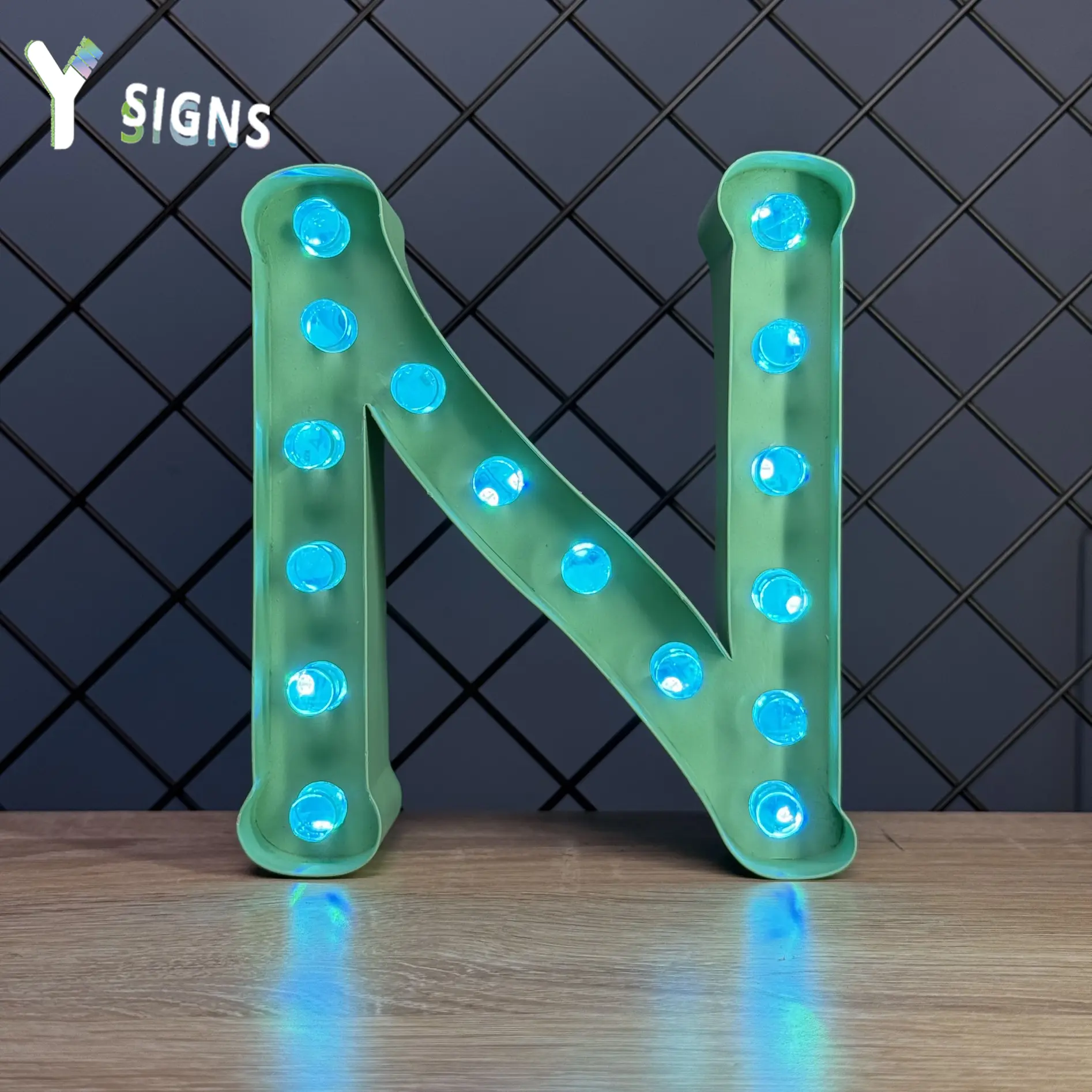 Crystal Pillar Stainless Steel Illuminated Letter Signs