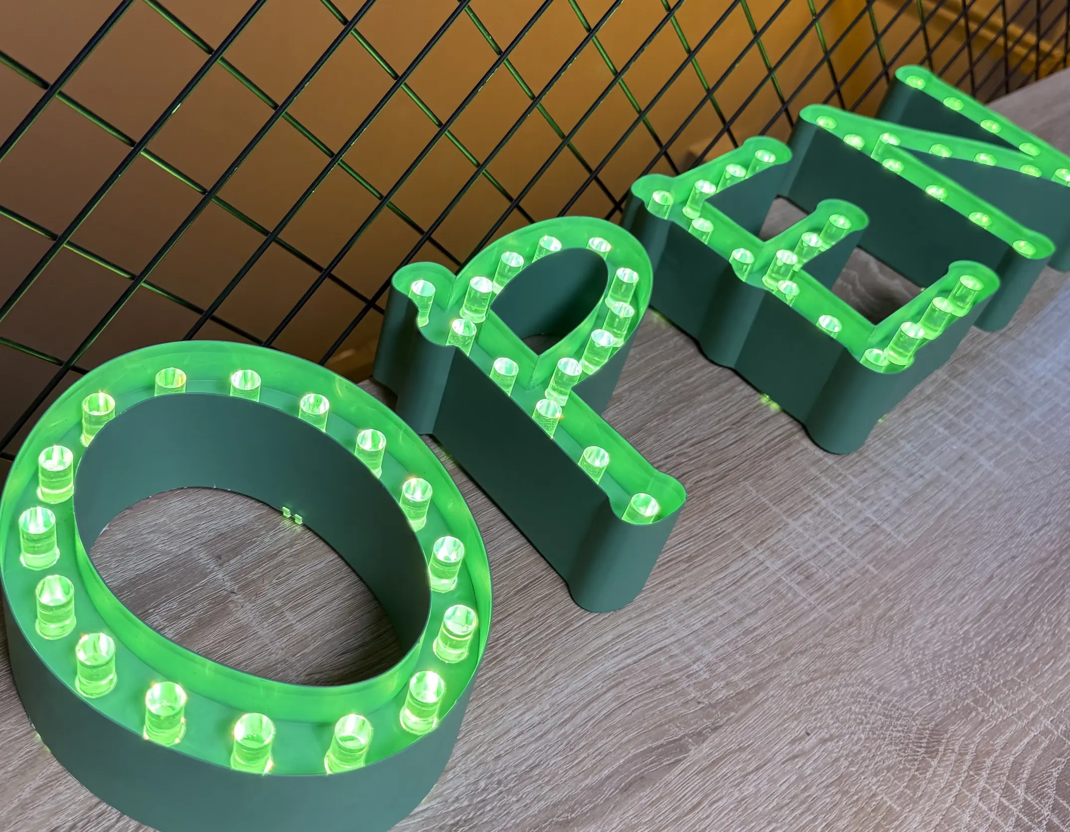Crystal Pillar Stainless Steel Illuminated Letter Signs