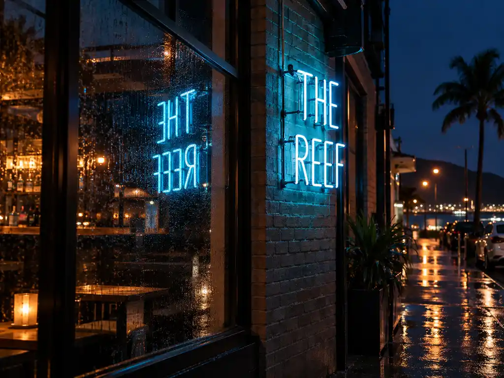Neon Signage and Ambient Light Features for an Australian Bar & Restaurant — Australia signage project detail 2