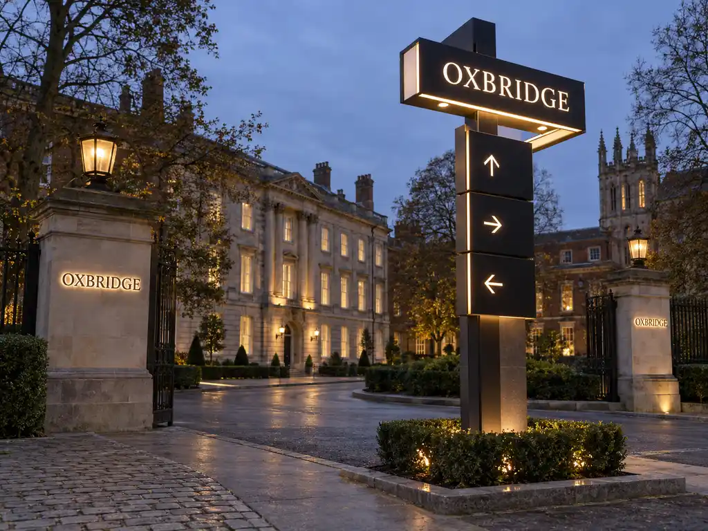 Multi-Level Pylon Sign and Campus Wayfinding for a UK University — United Kingdom illuminated signage project photo