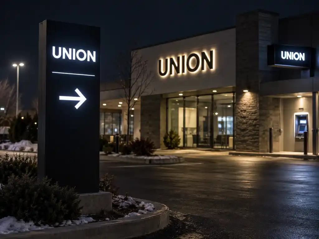 Bilingual Branch Signage and 24-Hour ATM Identification for a Canadian Credit Union — Canada signage project detail 3