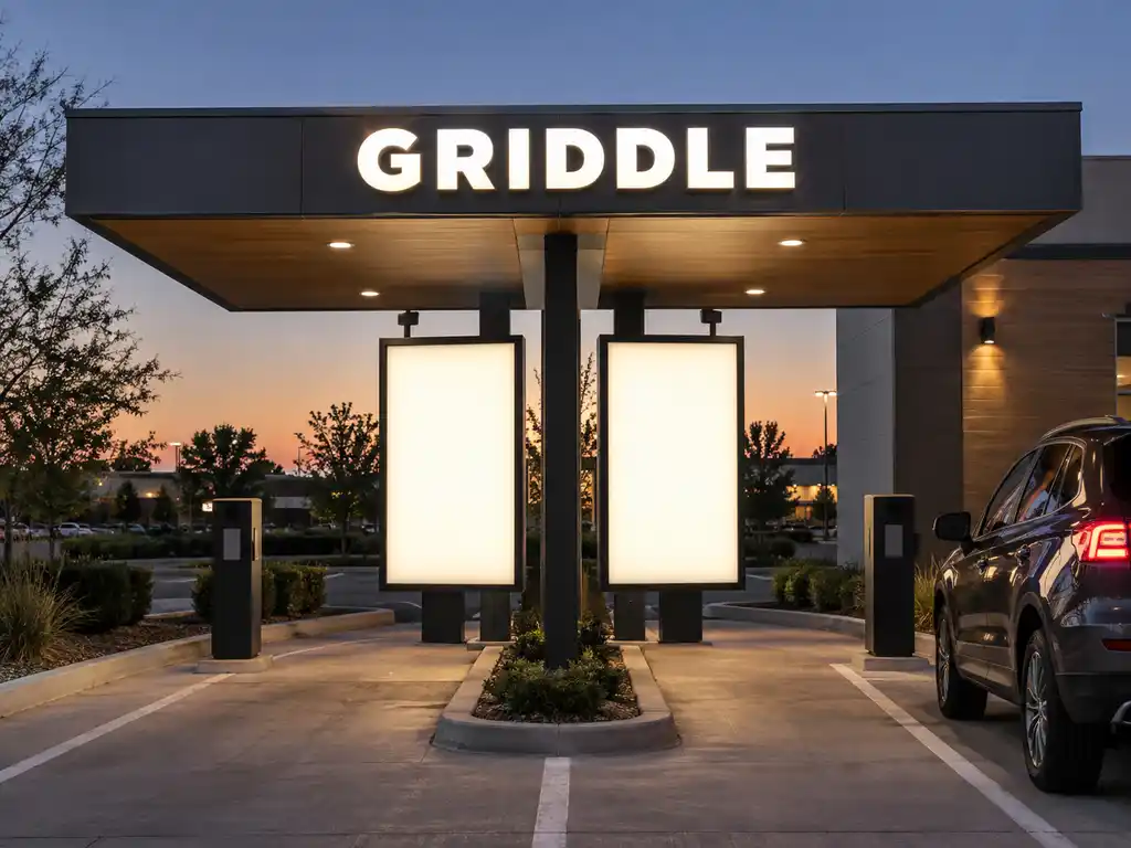 Drive-Thru Canopy Letters and Overhead Menu Boards for a US Fast-Food Chain — United States signage project detail 1