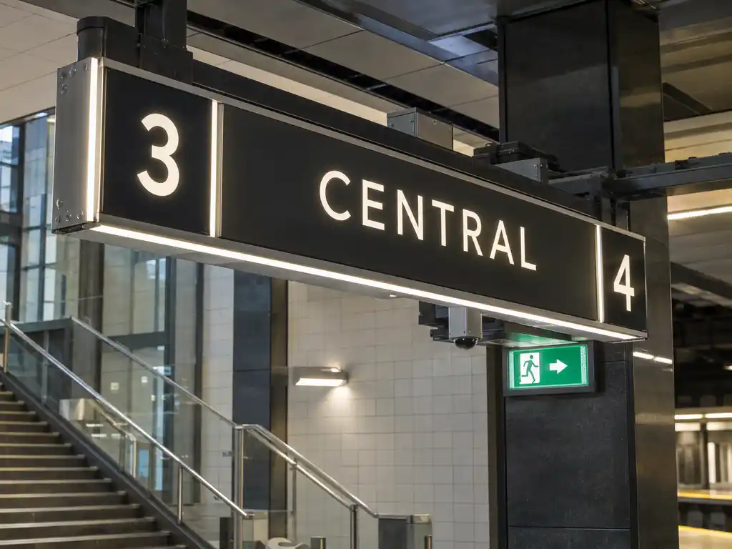 Underground Platform and Concourse Wayfinding for an Australian Metro Station — Australia signage project detail 2