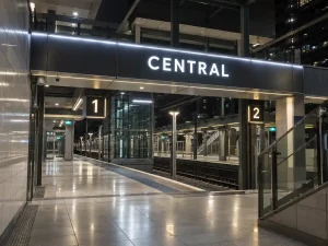 Underground Platform and Concourse Wayfinding for an Australian Metro Station — Y SIGNS LED project case study