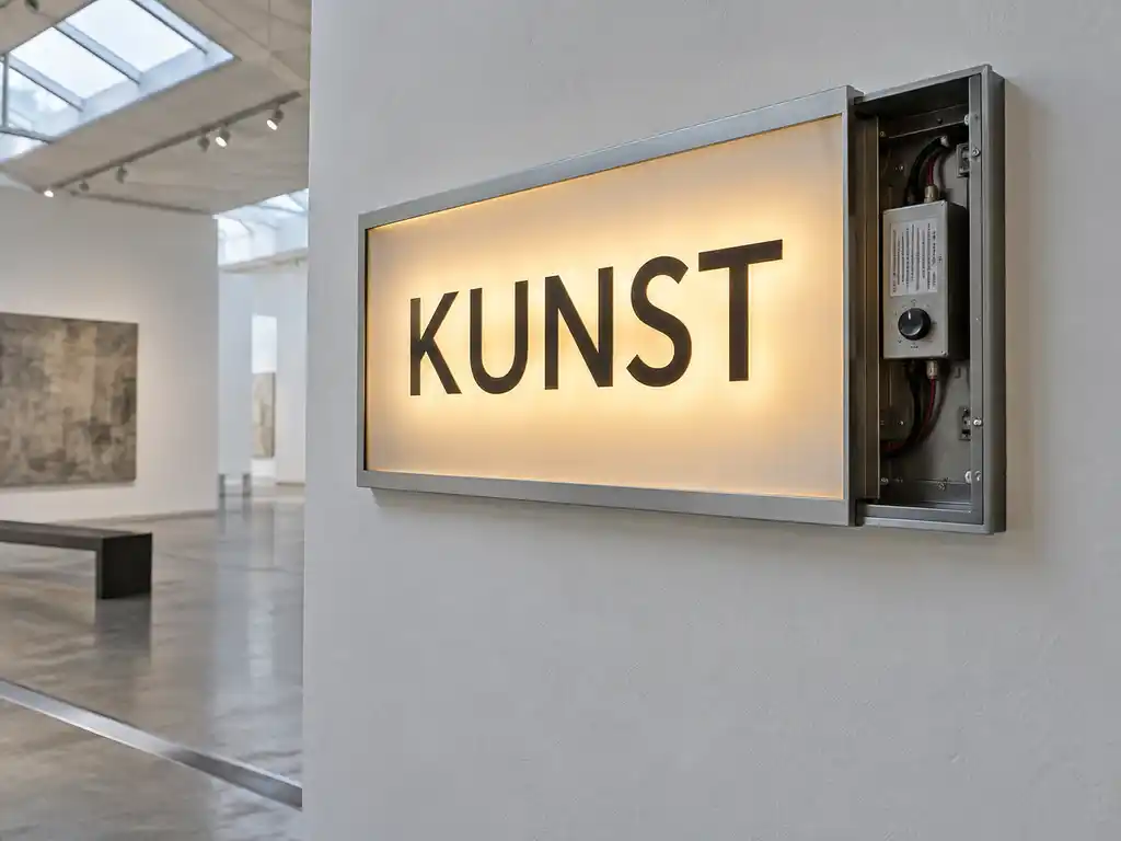 Museum Gallery Wayfinding and Exhibition Panel Signs for a European Art Gallery — Europe signage project detail 1