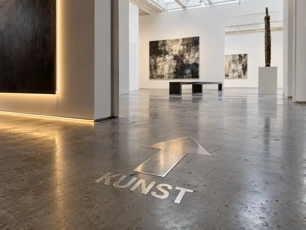 Museum Gallery Wayfinding and Exhibition Panel Signs for a European Art Gallery — Europe signage project detail 2