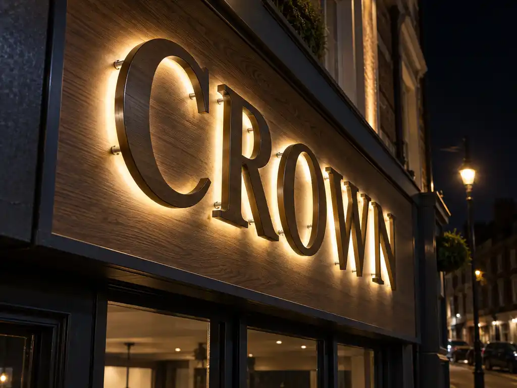 Traditional Illuminated Fascias and Timber-Face Letters for a UK Pub Chain — United Kingdom signage project detail 3