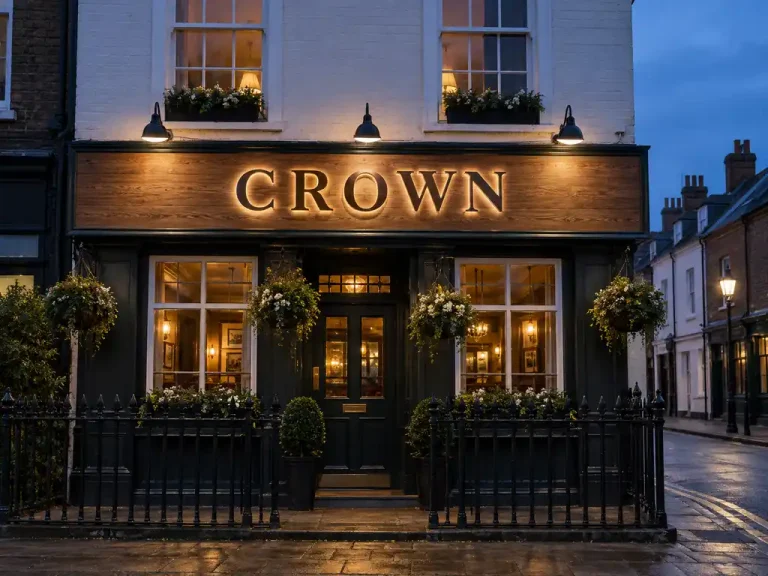 Traditional Illuminated Fascias and Timber-Face Letters for a UK Pub Chain — signage case study