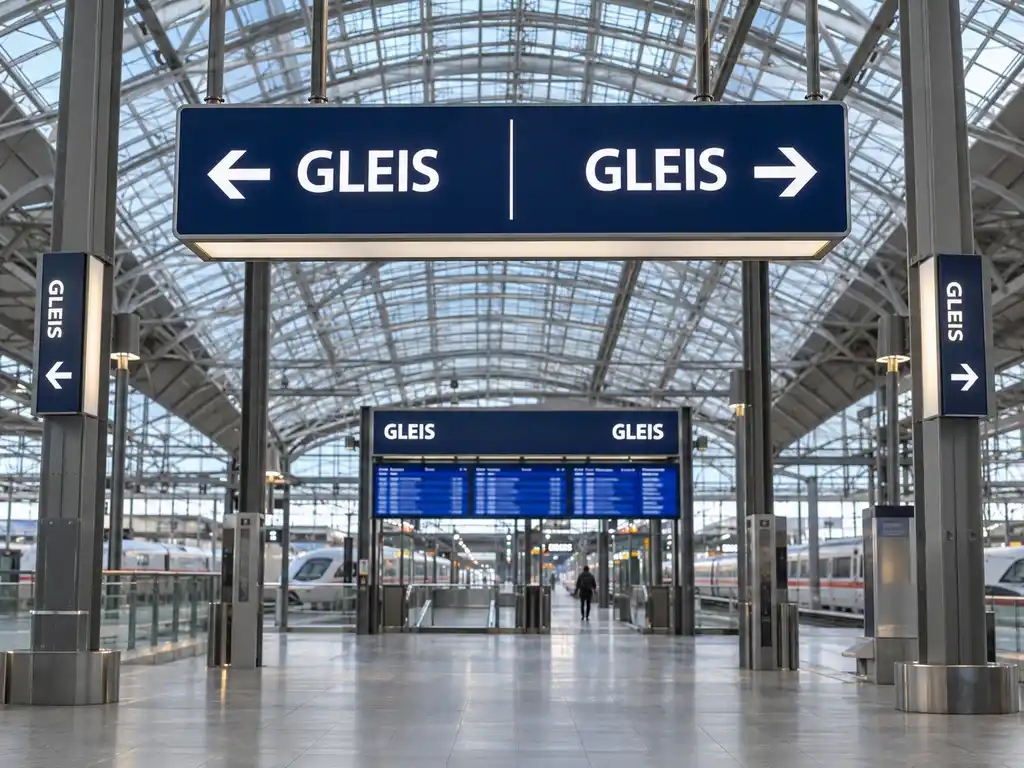 Railway Station Wayfinding and Departure Panels for a German Transport Hub — Europe illuminated signage project photo