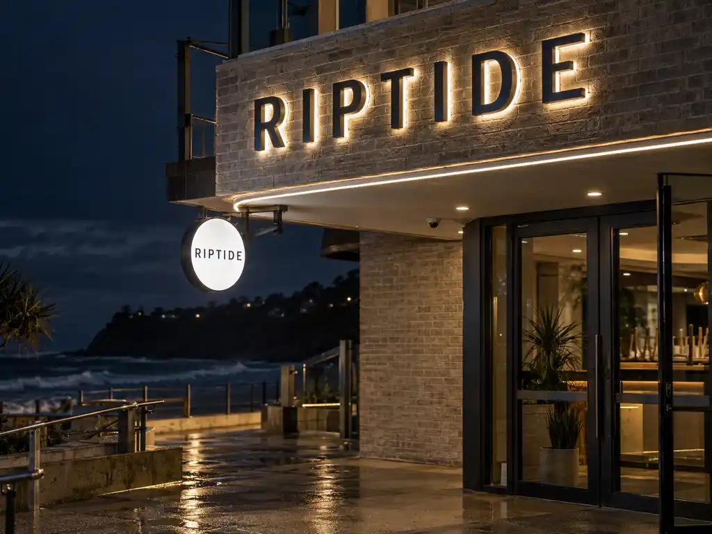 Neon Wall Sign and Projecting Blade Sign for an Australian Surf Club — Australia signage project detail 3