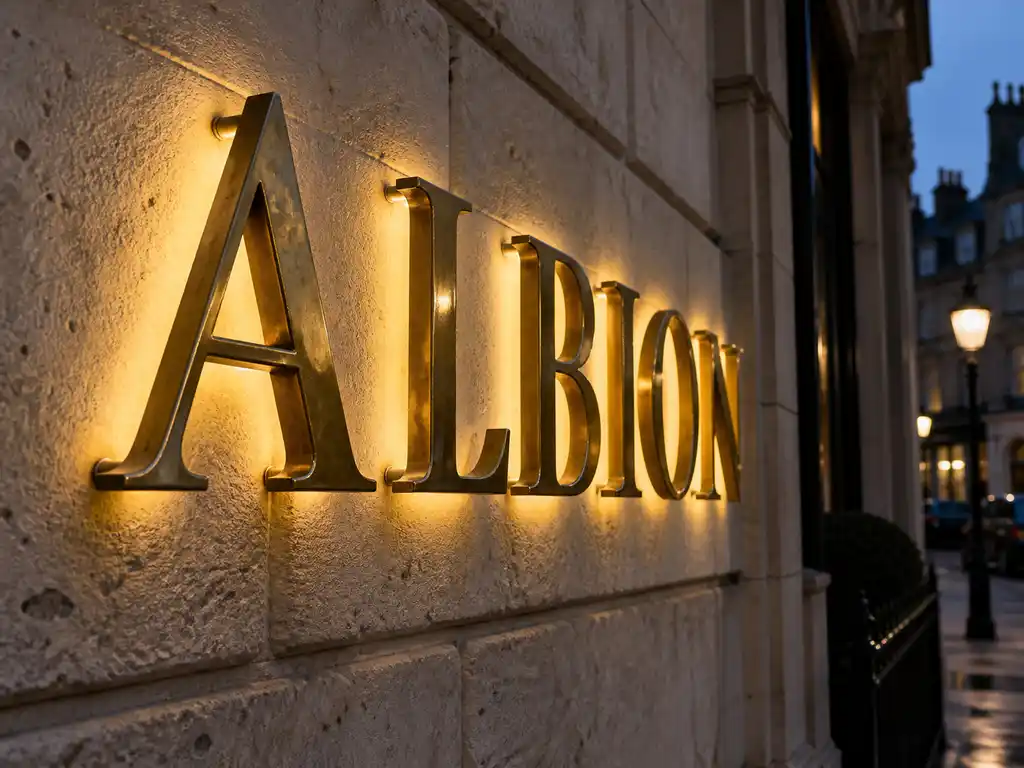 Halo-Lit Metal Letters for a UK Hotel Facade — United Kingdom signage project detail 1