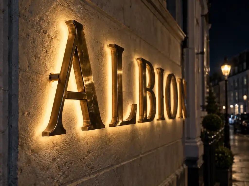 Halo-Lit Metal Letters for a UK Hotel Facade — United Kingdom signage project detail 3