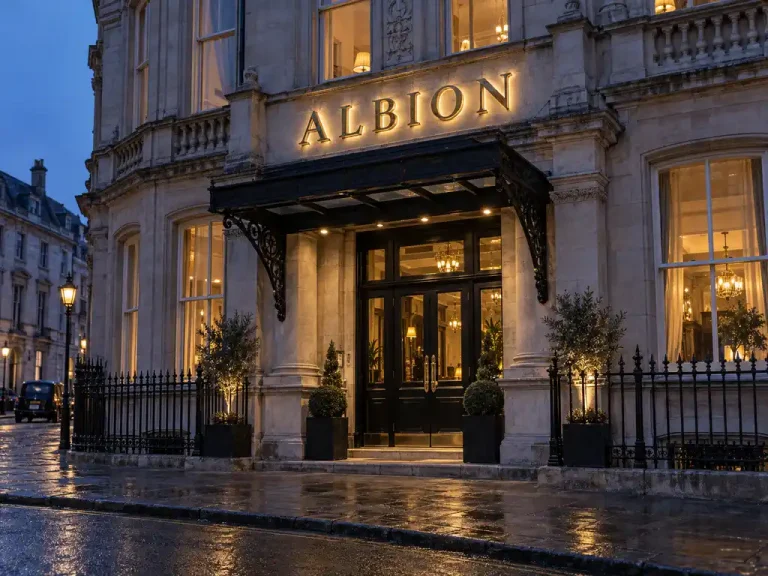 Halo-Lit Metal Letters for a UK Hotel Facade — signage case study