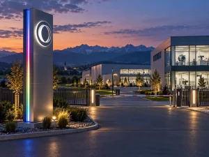 Exterior Identification and Safety Signage for a German Advanced Manufacturing Campus — Y SIGNS LED project case study